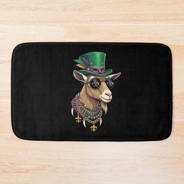 Item preview, Mardi Gras Goat With Beads And Hat designed and sold by CORJIDOG-ART.