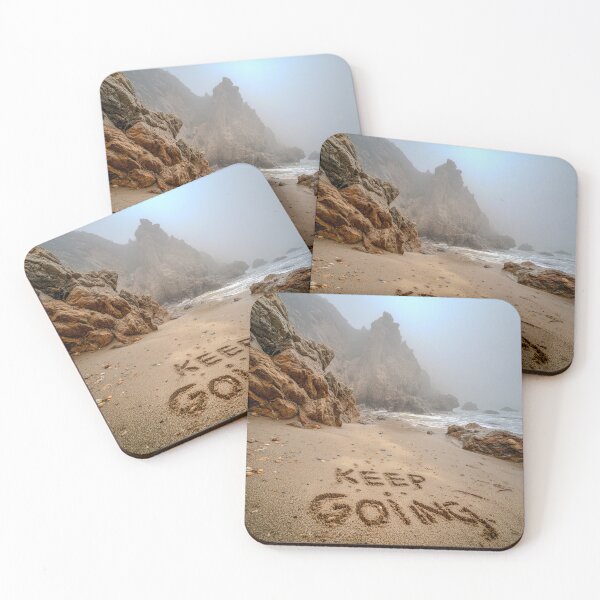 Item preview, Keep Going Message On Foggy Rocky Beach designed and sold by chase-thewave.