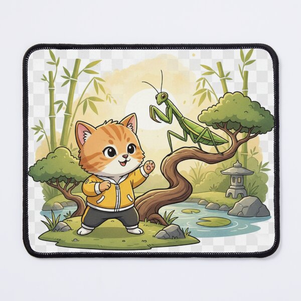 Item preview, cat martial arts designed and sold by DUMBYSTIKEY.