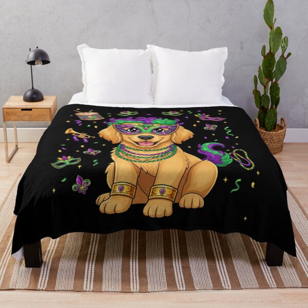Item preview, Mardi Gras Golden Retriever Dog designed and sold by CORJIDOG-ART.