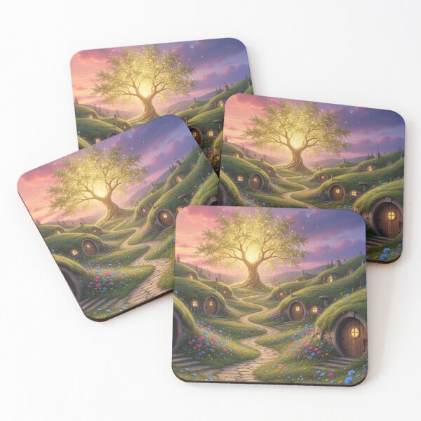 Item preview, Luminous Hillside Fantasy Village designed and sold by Whispers of Light✨.