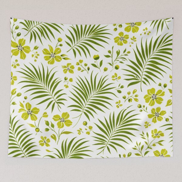Item preview, Olive Green Earthly Colors Tropical Palm Leaves designed and sold by scicilysimonee.