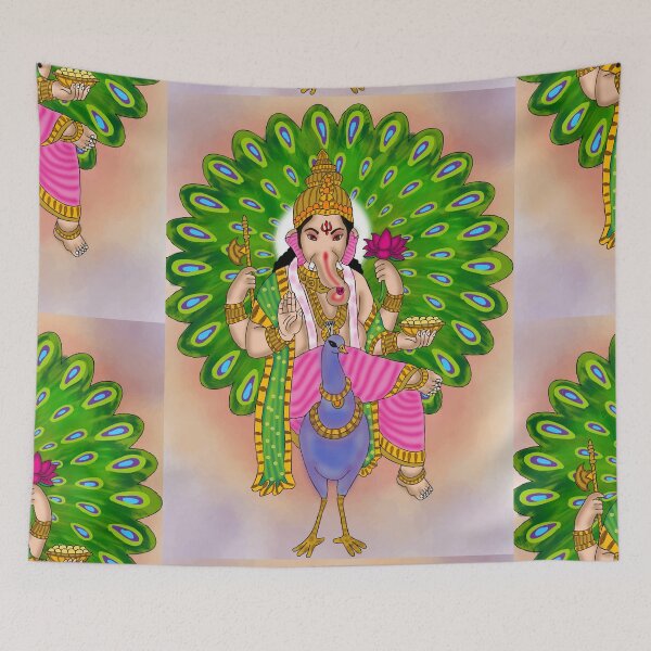 Item preview, Sacred Ganesh Art Design – Hindu Spiritual God Illustration designed and sold by Harshit_Digital_Arts.