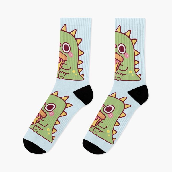 Item preview, Cute Dinosaur Loves Pepperoni Pizza Slice designed and sold by rustydoodle.