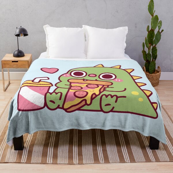 Item preview, Cute Dinosaur Loves Pepperoni Pizza Slice designed and sold by rustydoodle.