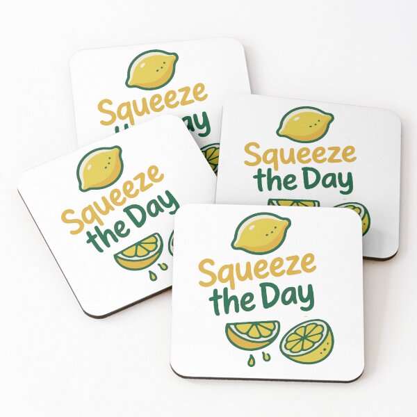 Item preview, Squeeze the Day Funny Lemon Pun Sticker designed and sold by Hermits-Loft.