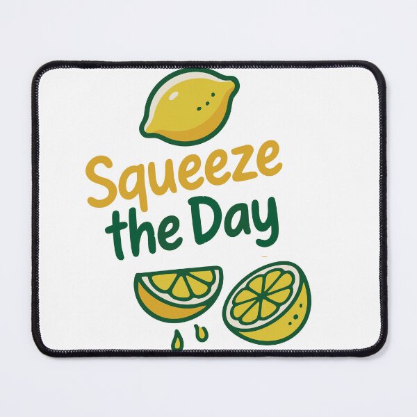 Item preview, Squeeze the Day Funny Lemon Pun Sticker designed and sold by Hermits-Loft.
