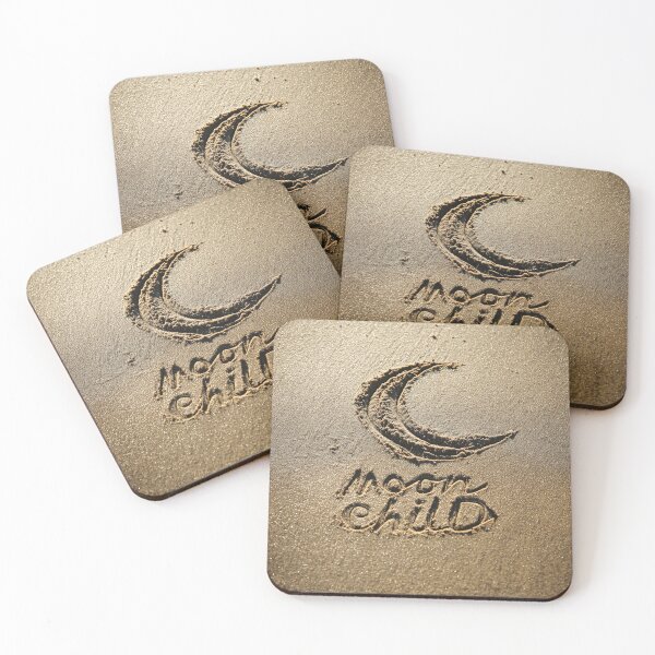 Item preview, Moon Child Crescent Symbol Drawn In Sand designed and sold by chase-thewave.