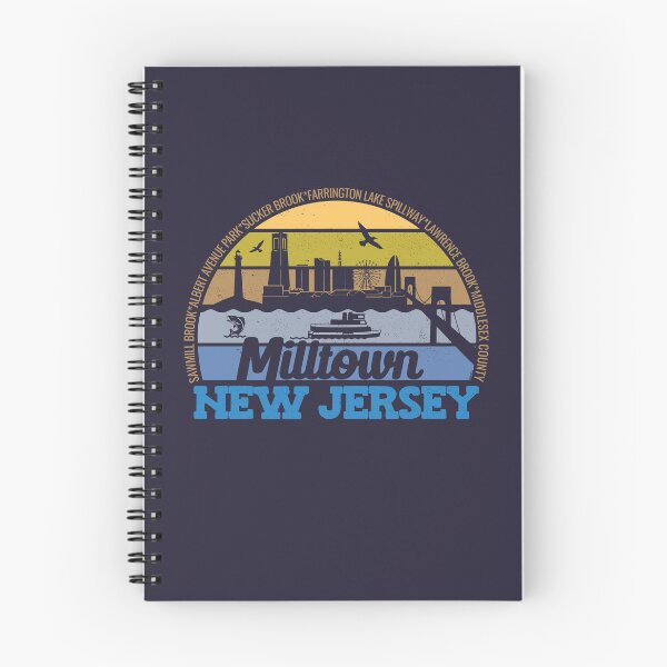Item preview, Milltown New Jersey Sunset Retro Vintage Local Pride Logo designed and sold by CRHPOD20.