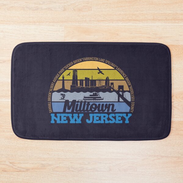 Item preview, Milltown New Jersey Sunset Retro Vintage Local Pride Logo designed and sold by CRHPOD20.