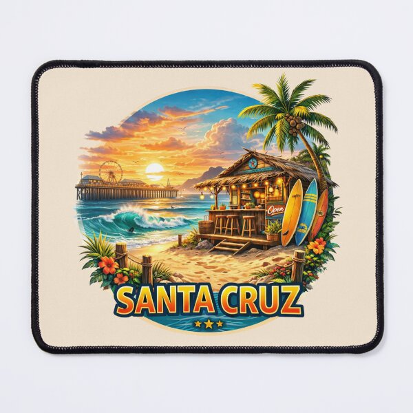 Item preview, Santa Cruz Surf Shack - Beach Boardwalk, California designed and sold by Myra365Art.