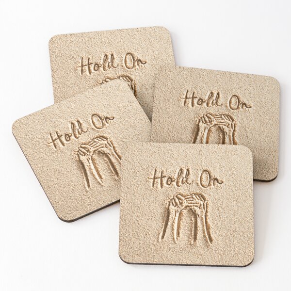 Item preview, Hold On Interlocking Hands Drawn In Sand designed and sold by chase-thewave.