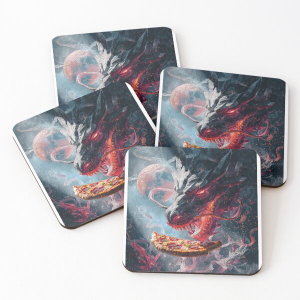 Item preview, Infernal Pizza Dragon – Dark Fantasy Surreal Beast Art designed and sold by Grafititee.