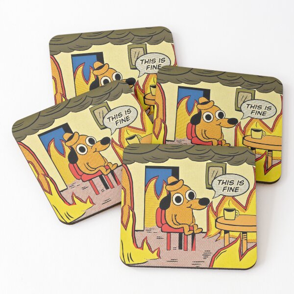 Item preview, THIS IS FINE (Pop Art) designed and sold by MEMERY MUSEUM.