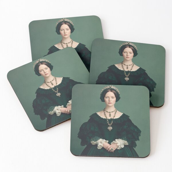 Item preview, Emerald Royal Portrait – Regal Victorian Inspired Fashion Art designed and sold by Mindrender.