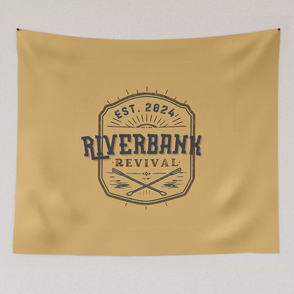 Item preview, Riverbank Revival vintage badge logo with crossed oars designed and sold by Rue Market.