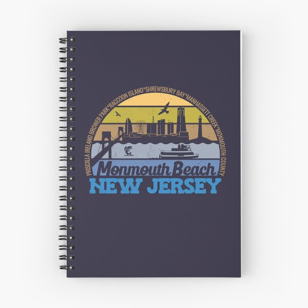 Item preview, Monmouth New Jersey Sunset Retro Vintage Local Pride Logo designed and sold by CRHPOD20.
