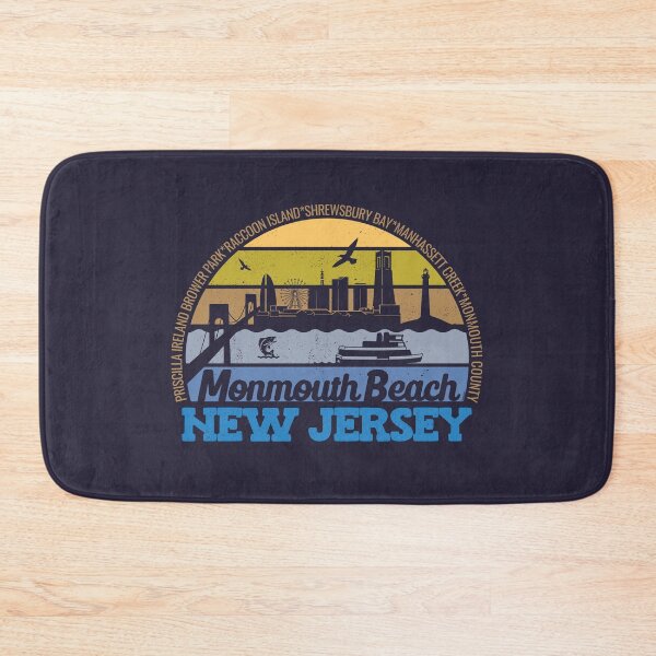 Item preview, Monmouth New Jersey Sunset Retro Vintage Local Pride Logo designed and sold by CRHPOD20.