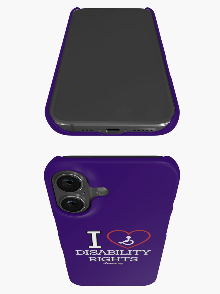Thumbnail 3 of 4, iPhone Case, I Love Disability Rights designed and sold by Dateability.