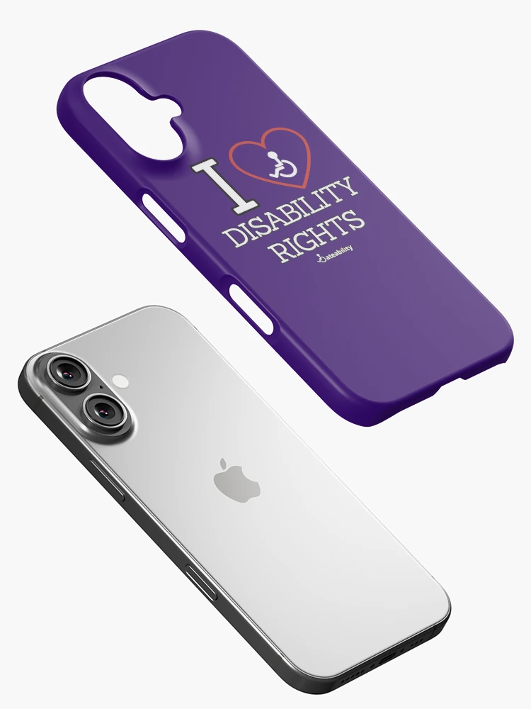 Thumbnail 2 of 4, iPhone Case, I Love Disability Rights designed and sold by Dateability.