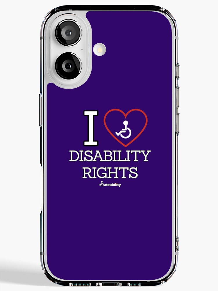 Thumbnail 1 of 5, iPhone Case, I Love Disability Rights designed and sold by Dateability.