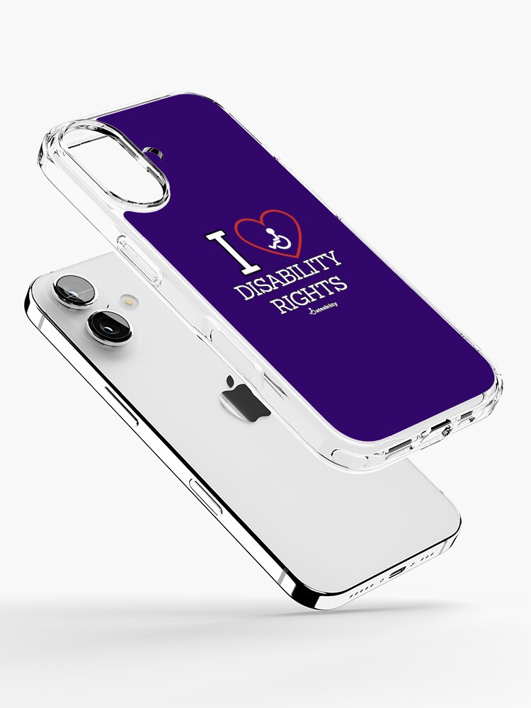 Thumbnail 2 of 5, iPhone Case, I Love Disability Rights designed and sold by Dateability.