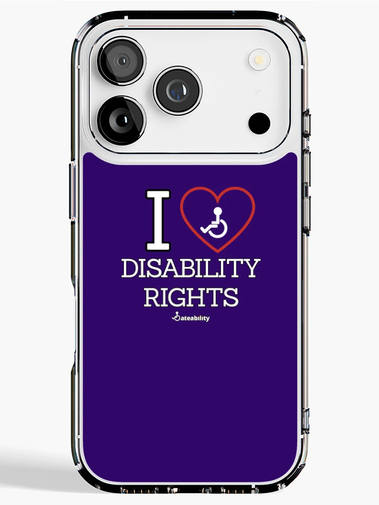 Thumbnail 1 of 5, iPhone Case, I Love Disability Rights designed and sold by Dateability.