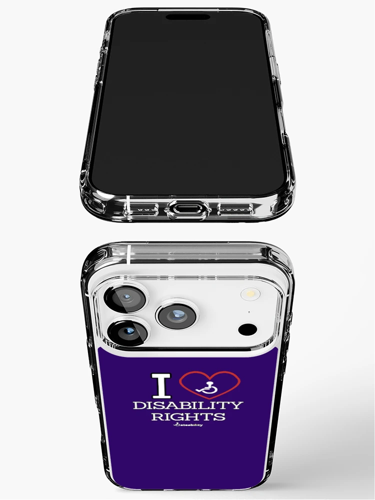 Thumbnail 3 of 5, iPhone Case, I Love Disability Rights designed and sold by Dateability.