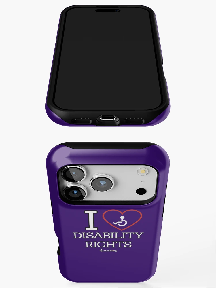 Thumbnail 3 of 4, iPhone Case, I Love Disability Rights designed and sold by Dateability.