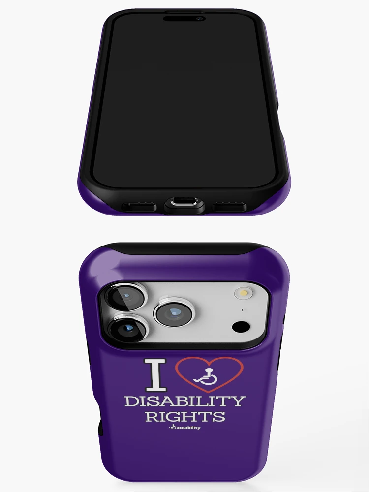 Thumbnail 3 of 4, iPhone Case, I Love Disability Rights designed and sold by Dateability.