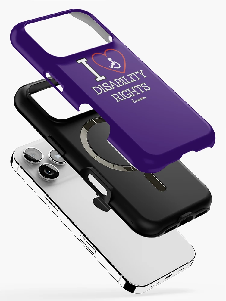 Thumbnail 2 of 4, iPhone Case, I Love Disability Rights designed and sold by Dateability.