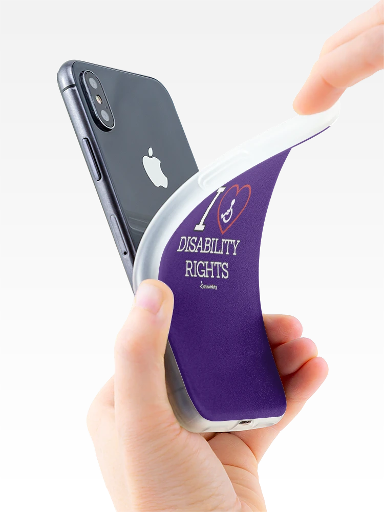 Thumbnail 4 of 5, iPhone Case, I Love Disability Rights designed and sold by Dateability.