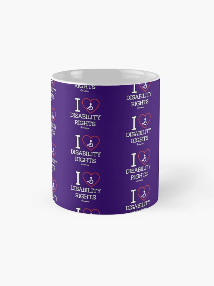 Thumbnail 4 of 6, Coffee Mug, I Love Disability Rights designed and sold by Dateability.