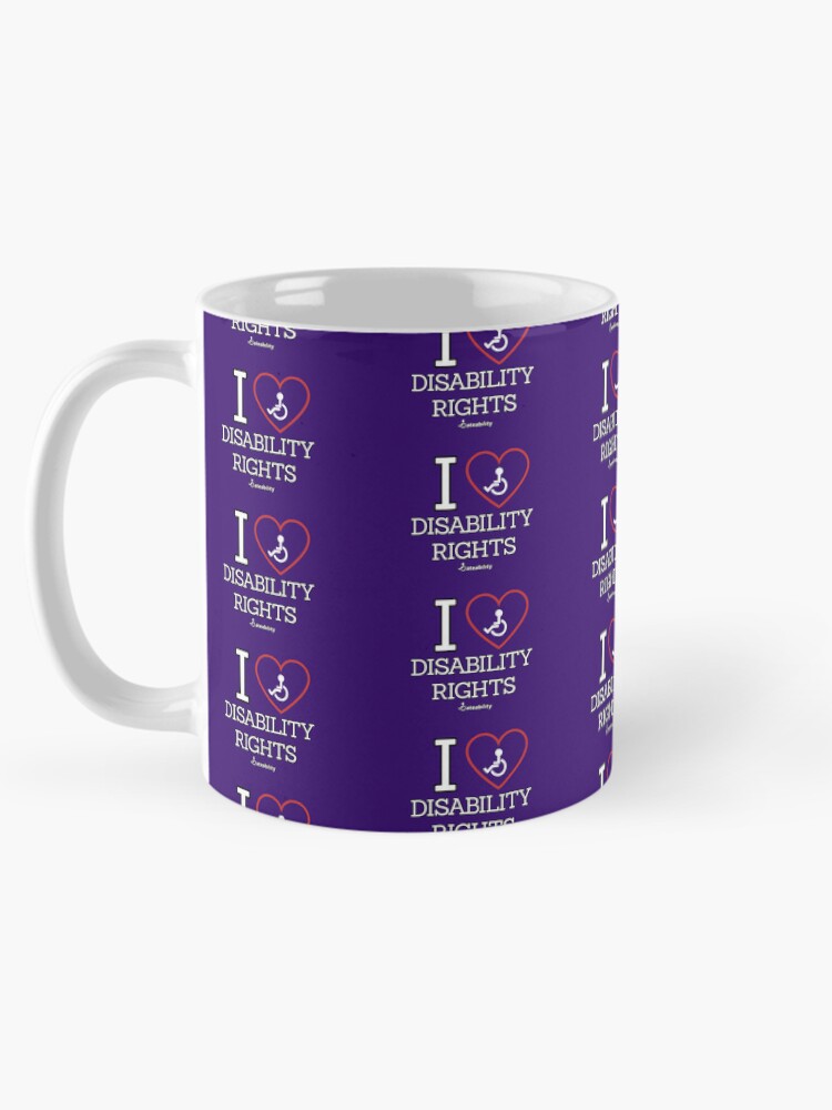 Thumbnail 5 of 6, Coffee Mug, I Love Disability Rights designed and sold by Dateability.