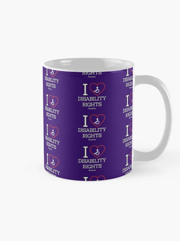 Thumbnail 3 of 6, Coffee Mug, I Love Disability Rights designed and sold by Dateability.