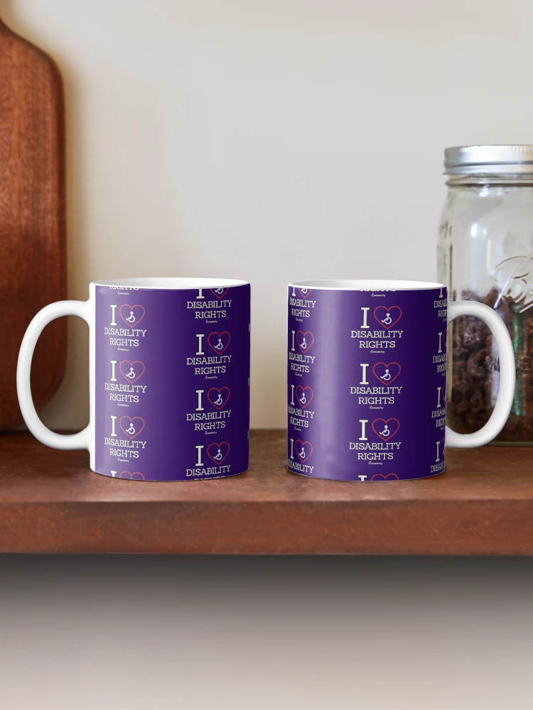 Thumbnail 2 of 6, Coffee Mug, I Love Disability Rights designed and sold by Dateability.