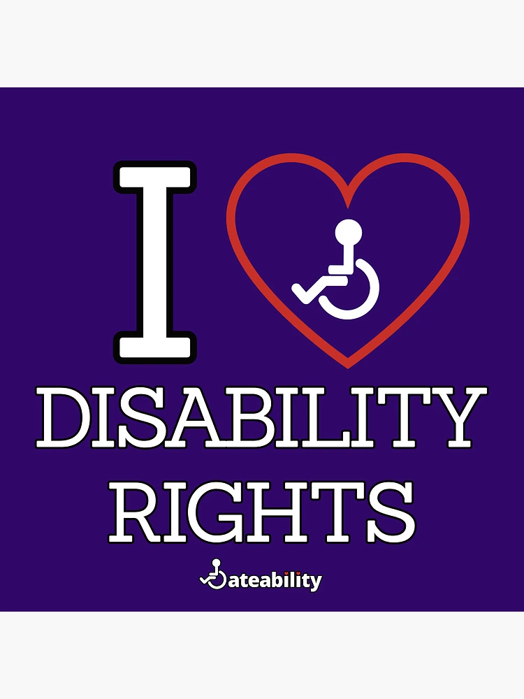 Thumbnail 4 of 4, Clock, I Love Disability Rights designed and sold by Dateability.