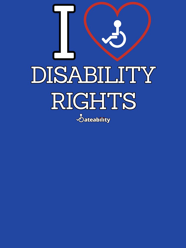 Thumbnail 6 of 6, Zipped Hoodie, I Love Disability Rights designed and sold by Dateability.