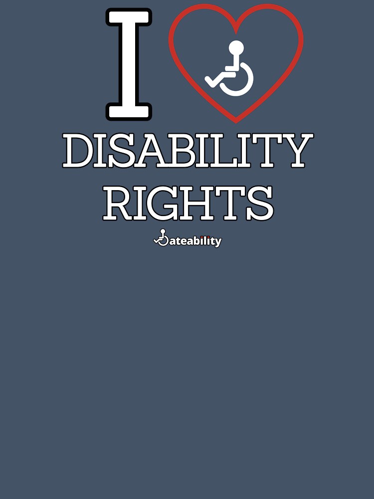 Thumbnail 7 of 7, Oversized T-Shirt, I Love Disability Rights designed and sold by Dateability.