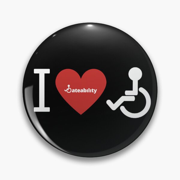 Artikelvorschau, Ich ♥️ ♿️ (Stolz auf Menschen mit Behinderung) entworfen und verkauft von Dateability.