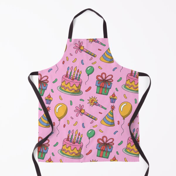 Item preview, Sweet Pink Birthday Party Pattern - Cakes, Balloons, Hats & Noisemakers designed and sold by Midnight Veil Designs.