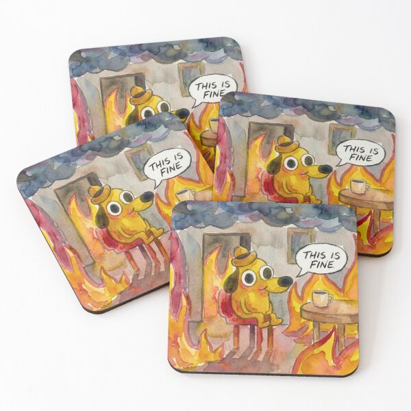 Item preview, THIS IS FINE (Watercolor) designed and sold by MEMERY MUSEUM.