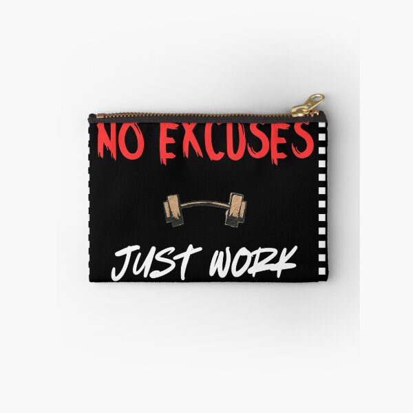 Item preview, No Excuses Just Work - Hard Work & Hustle Quote designed and sold by Jan Menard Sangal Apparel.