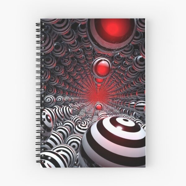 Item preview, Hypnotic Red Vortex Spheres – Surreal Op Art Illusion designed and sold by PixelVibe782.