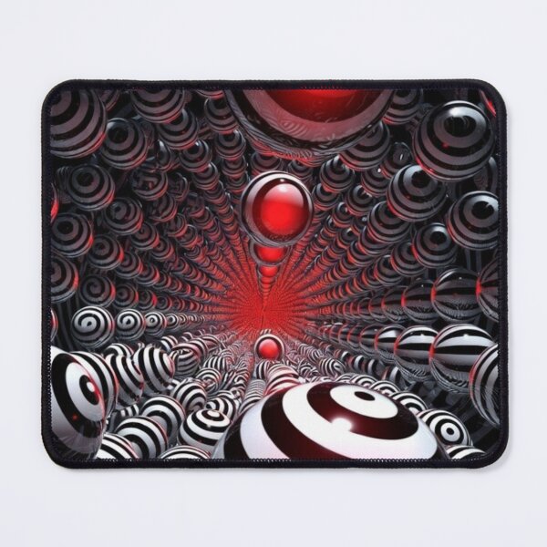 Item preview, Hypnotic Red Vortex Spheres – Surreal Op Art Illusion designed and sold by PixelVibe782.