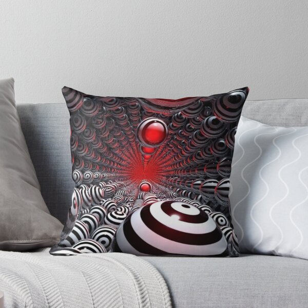 Item preview, Hypnotic Red Vortex Spheres – Surreal Op Art Illusion designed and sold by PixelVibe782.