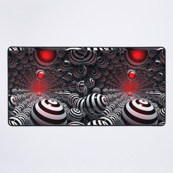 Item preview, Hypnotic Red Vortex Spheres – Surreal Op Art Illusion designed and sold by PixelVibe782.