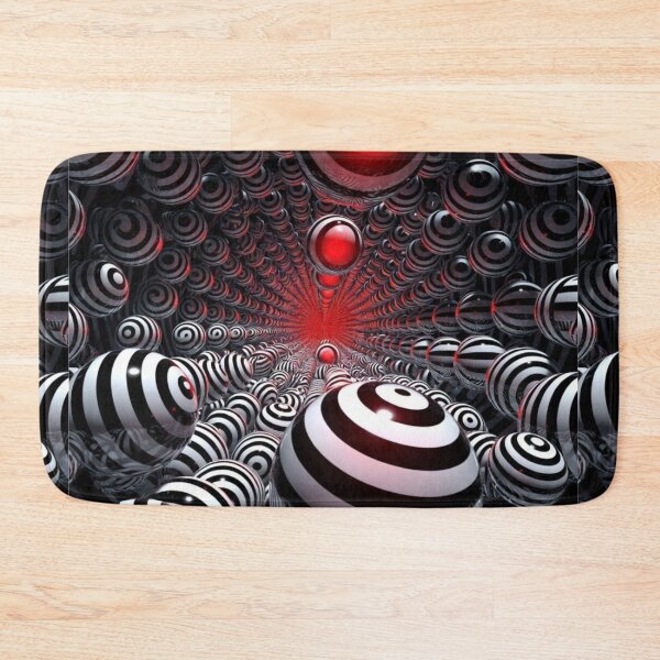 Item preview, Hypnotic Red Vortex Spheres – Surreal Op Art Illusion designed and sold by PixelVibe782.