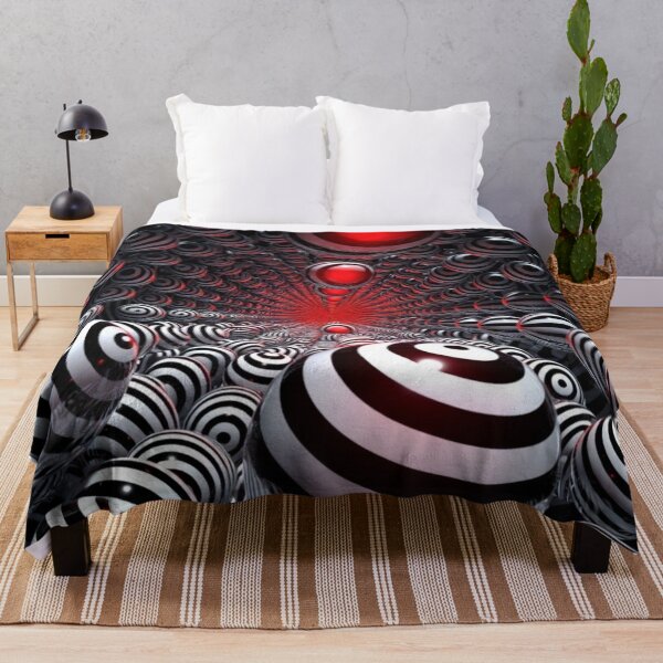 Item preview, Hypnotic Red Vortex Spheres – Surreal Op Art Illusion designed and sold by PixelVibe782.