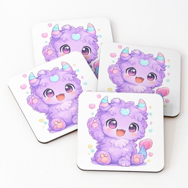 Item preview, Cute creature, purple dragon Japan Kawaii designed and sold by Kallandra.